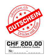 Geschenkgutschein CHF 200.00 fr Whisky, Rum, Gin und andere Spirituosen